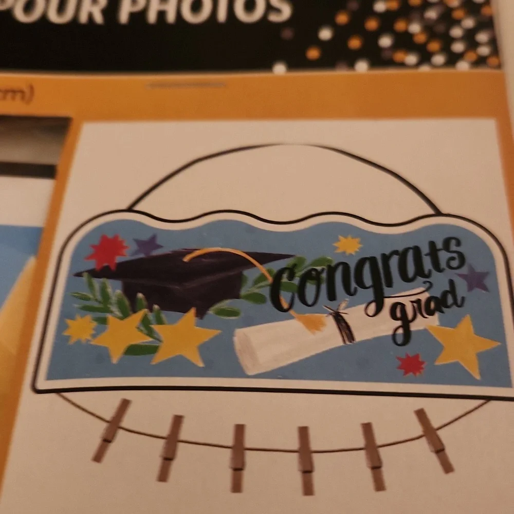 Graduation Banner with Clothespins
